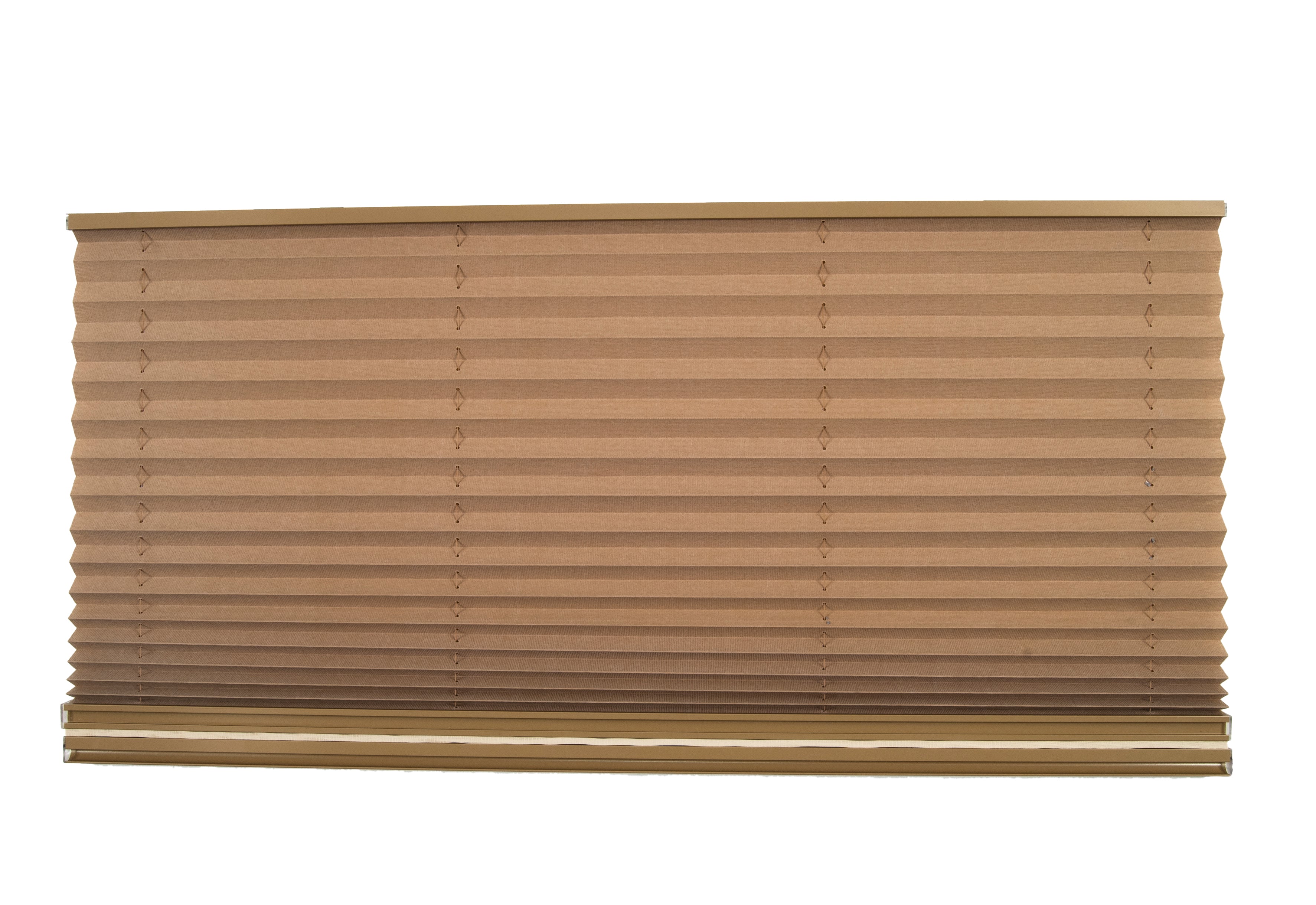 Pleated Day / Night Shade – Off White / Linen Beige w/ Taupe Rail
