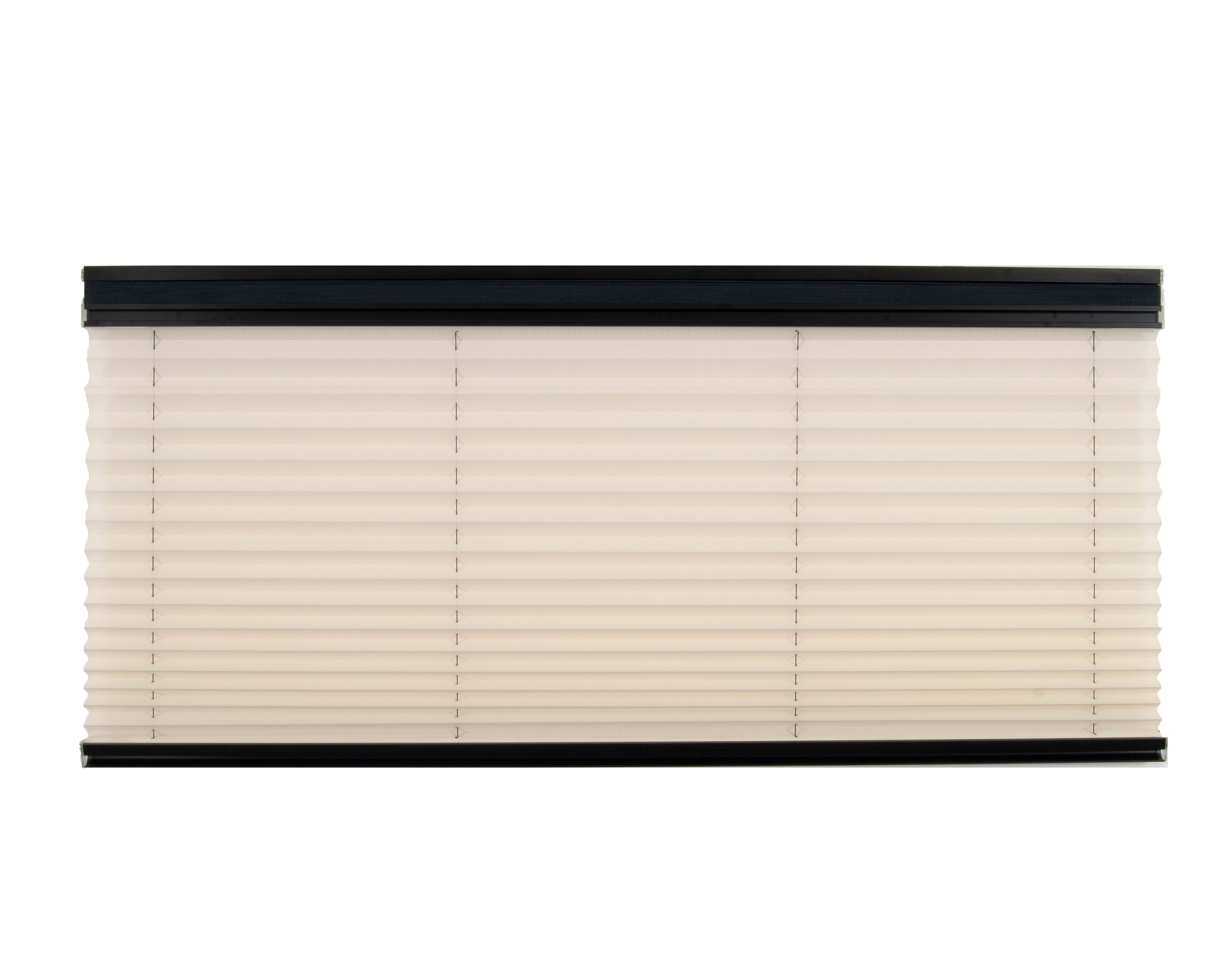 Pleated Day / Night Shade – Off White / Black w/ Black Rail