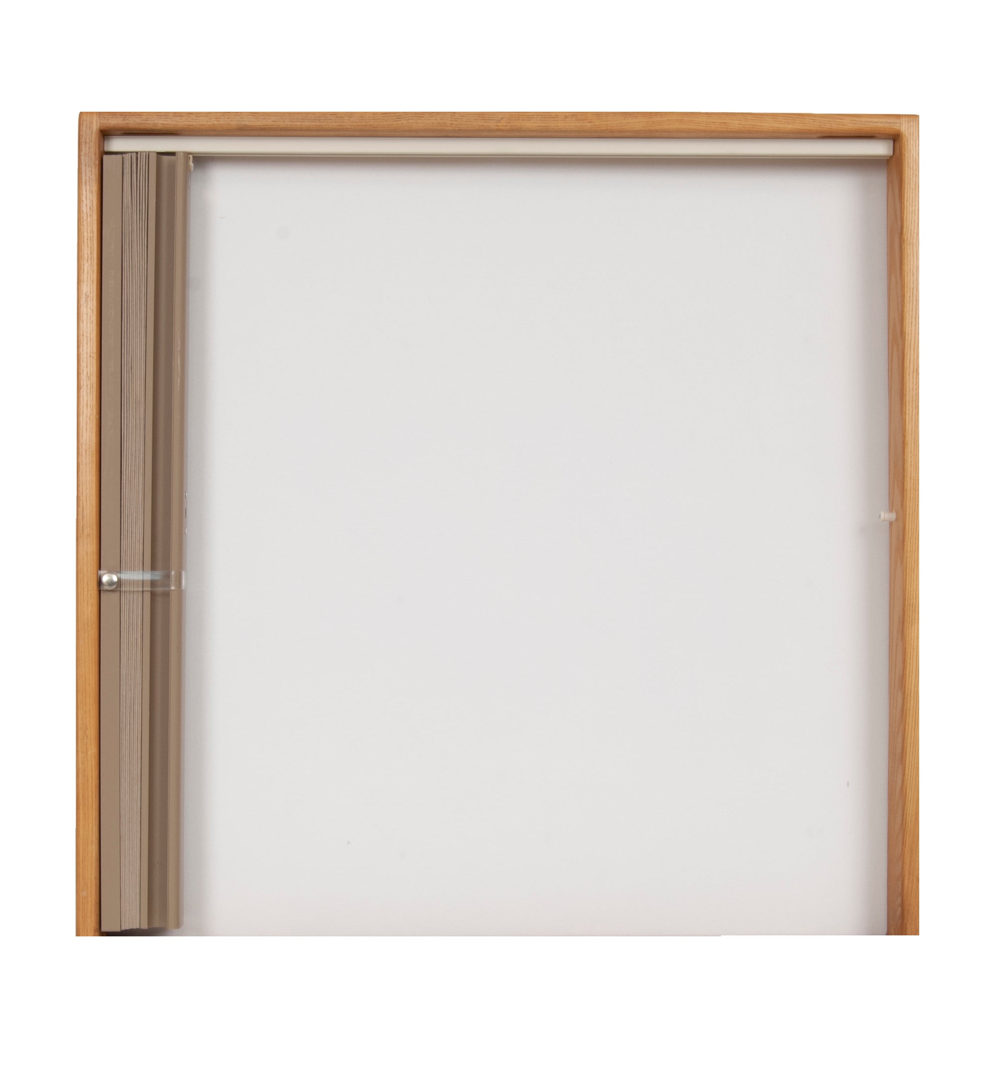 Pleated Accordion Doors - Linen Beige w/ Beige Rail and Ivory Track