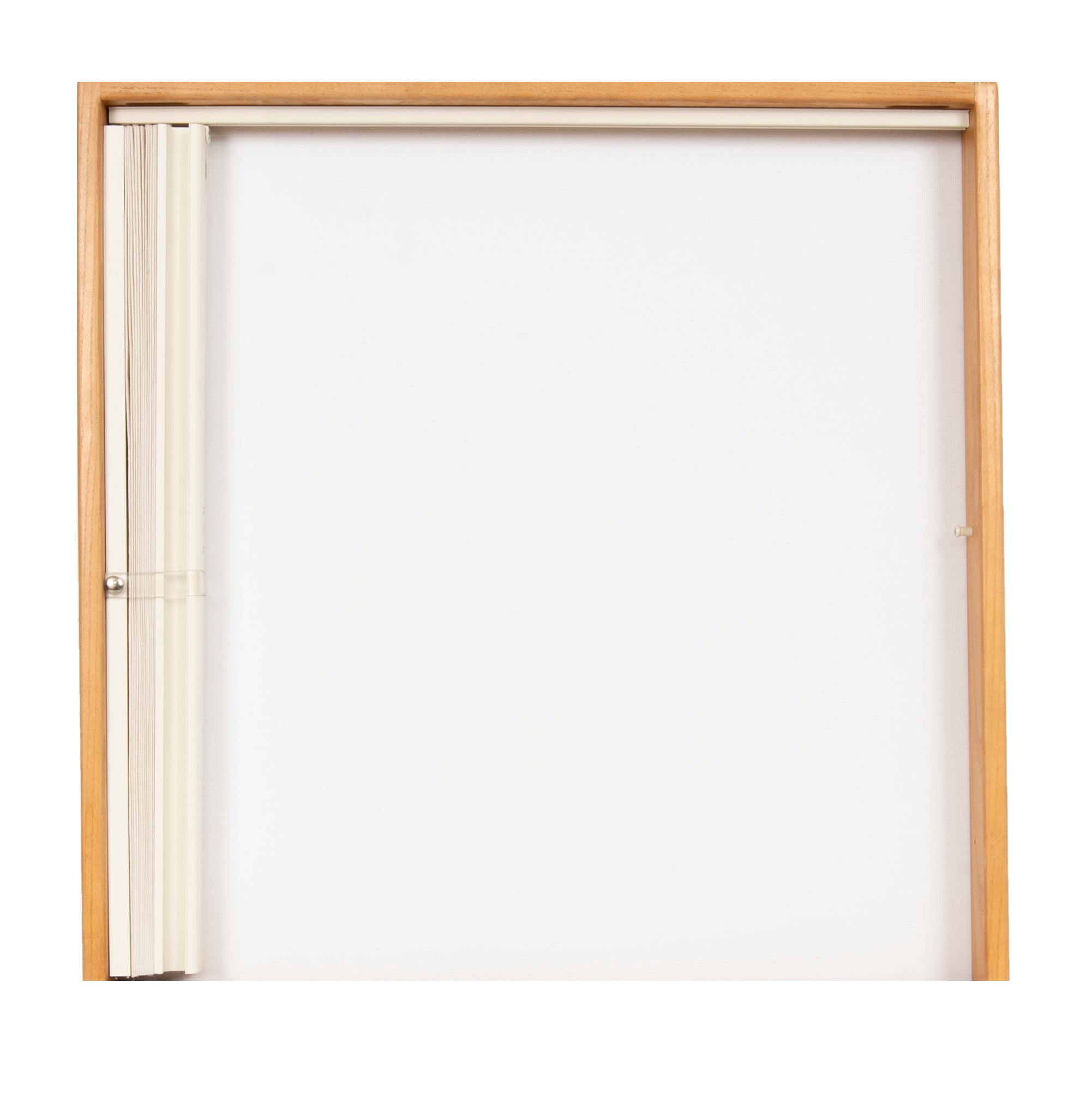 Pleated Accordion Doors - Alabaster w/Ivory Rail and Ivory track