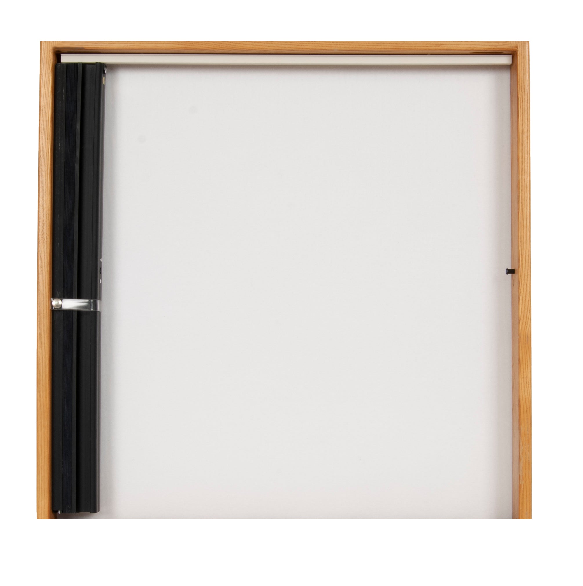 Pleated Accordion Doors - Black w/ Black Rail and Ivory Track