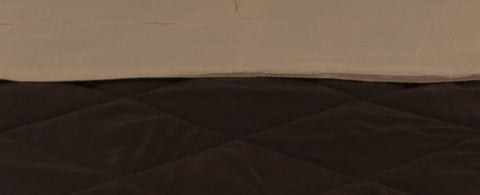 Two Tone Chocolate/Sand Throw Style Bedspread